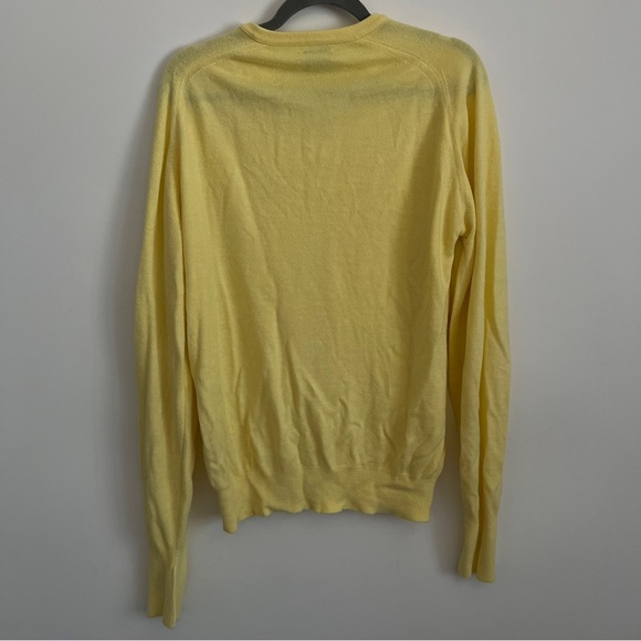 Vintage Izod Lacoste Yellow V Neck Knit Sweater-Size Men’s Large - Picture 4 of 4
